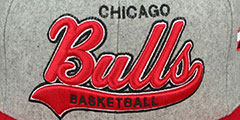 Bulls 2T TAILSWEEPER STRAPBACK Grey-Red Hat by Mitchell and Ness - 2nd View