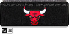 Bulls ARENA SPORT Black-Red Knit Beanie Hat by New Era - 2nd View