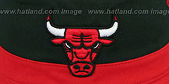 Bulls COLOR-BLOCK BUCKET White-Black-Red Hat by Mitchell and Ness - 2nd View