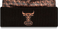 Bulls COPPER CRUSH Black Knit Beanie by New Era - 2nd View