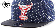 Bulls CROSSBREED SNAPBACK Navy Hat by Twins 47 Brand - 2nd View