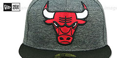 Bulls HEATHER-HUGE Grey-Black Fitted Hat by New Era - 2nd View