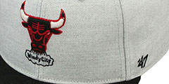 Bulls HWC SATCHEL SNAPBACK Grey-Black Adjustable Hat by Twins 47 Brand - 2nd View