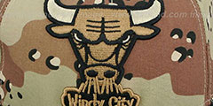 Bulls MIGHTY-XL Desert Storm Camo Fitted Hat by New Era - 2nd View