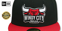 Bulls NBA G-LEAGUE Black-Red Fitted Hat by New Era - 2nd View