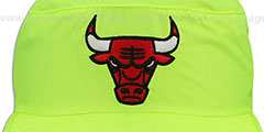 Bulls NEON PAINTER Yellow Hat by Mitchell and Ness - 2nd View