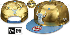 Bulls POSH SNAPBACK Gold-Sky Hat by New Era - 2nd View