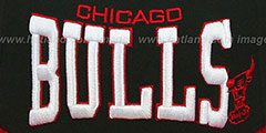 Bulls PRO-ARCH Black-Red Fitted Hat by New Era - 2nd View