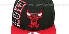 Bulls RALLYMARK SNAPBACK Black-Red Hat by New Era - 2nd View