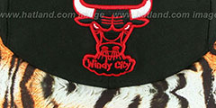 Bulls REAL TIGER VIZA-PRINT Black Fitted Hat by New Era - 2nd View