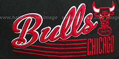 Bulls SCRIPT-STRIPE SNAPBACK Black Hat by New Era - 2nd View