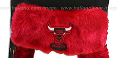 Bulls SNOWFLAKE TRAPPER Black-Red Knit Hat by New Era - 2nd View