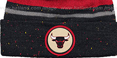 Bulls HWC SPECKLED Black-Red Knit Beanie by Mitchell and Ness - 2nd View