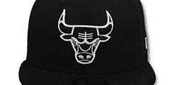 Bulls TEAM-BASIC TRUCKER Black-White Fitted Hat by New Era - 2nd View