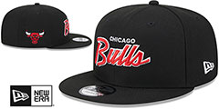 Bulls TEAM-SCRIPT SNAPBACK Black Hat by New Era - 2nd View