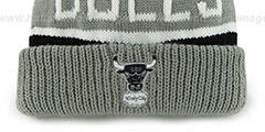 Bulls THE-CALGARY Grey-Black Knit Beanie Hat by Twins 47 Brand - 2nd View