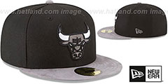 Bulls TONAL-CHOICE Black Fitted Hat by New Era - 2nd View