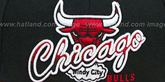 Bulls TRICKY LOU SNAPBACK Black-Red Hat by Twins 47 Brand - 2nd View