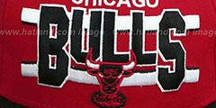 Bulls WORDSTRIPE SNAPBACK Red-Black Hat by New Era - 2nd View