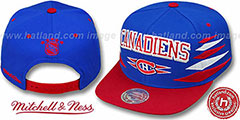 Canadiens 2T DIAMONDS SNAPBACK Royal-Red Adjustable Hat by Mitchell and Ness - 2nd View