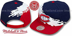 Canadiens PAINTBRUSH SNAPBACK Navy-White-Red Hat by Mitchell and Ness - 2nd View