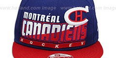 Canadiens SLICE-N-DICE SNAPBACK Royal-Red Hat by New Era - 2nd View