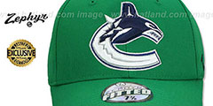 Canucks  SHOOTOUT Green Fitted Hat by Zephyr - 2nd View