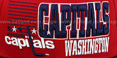 Capitals 2T BORDERLINE SNAPBACK Red-Navy Hat by New Era - 2nd View