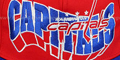 Capitals 2T TEAM-FLASHBACK SNAPBACK Red-Royal Hat by Zephyr - 2nd View