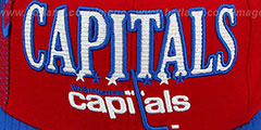 Capitals LASER-STITCH SNAPBACK Red-Blue Hat by Mitchell and Ness - 2nd View