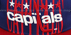 Capitals STEP-ABOVE SNAPBACK Navy-Red Hat by New Era - 2nd View