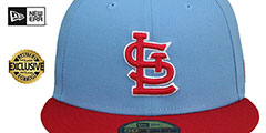 Cardinals COOPERPACK Sky-Red Fitted Hat by New Era - 2nd View