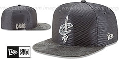 Cavaliers 2017 NBA ONCOURT SNAPBACK Charcoal Hat by New Era - 2nd View