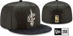 Cavaliers 2017 ONCOURT Black-Gold Fitted Hat by New Era - 2nd View