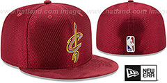 Cavaliers 2017 ONCOURT DRAFT Burgundy Fitted Hat by New Era - 2nd View