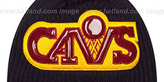 Cavaliers CHILLER FILLER BEANIE Navy-Burgundy by New Era - 2nd View