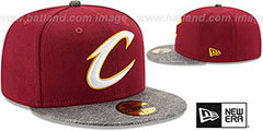 Cavaliers GRIPPING-VIZE Burgundy-Grey Fitted Hat by New Era - 2nd View