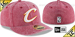 Cavaliers LOW-CROWN FADED Burgundy Fitted Hat by New Era - 2nd View