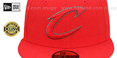 Cavaliers NBA TEAM-BASIC Fire Red-Charcoal Fitted Hat by New Era - 2nd View