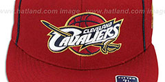 Cavaliers NBA-TRIPLESIDE Burgundy Fitted Hat by Reebok - 2nd View