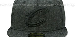 Cavaliers TOTAL TONE Heather Black Fitted Hat by New Era - 2nd View