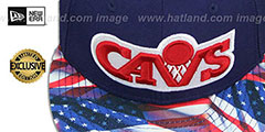 Cavaliers USA WAVING-FLAG Navy Fitted Hat by New Era - 2nd View