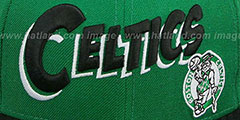 Celtics COMIC-WORD Green-Black Fitted Hat by New Era - 2nd View