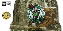 Celtics NBA TEAM-BASIC Realtree Camo Fitted Hat by New Era - 2nd View