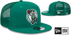 Celtics TEAM-BASIC TRUCKER SNAPBACK Kelly Hat by New Era - 2nd View