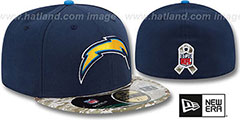 Chargers 2014 SALUTE-TO-SERVICE Navy-Desert Fitted Hat by New Era - 2nd View