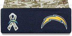 Chargers 2015 SALUTE-TO-SERVICE Knit Beanie Hat by New Era - 2nd View