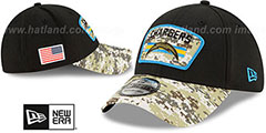 Chargers 2021 SALUTE-TO-SERVICE FLEX Black-Desert Hat by New Era - 2nd View