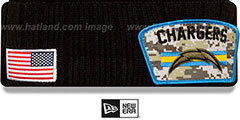 Chargers 2021 SALUTE-TO-SERVICE Knit Beanie Hat by New Era - 2nd View