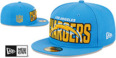 Chargers 2023 NFL DRAFT Blue Fitted Hat by New Era - 2nd View